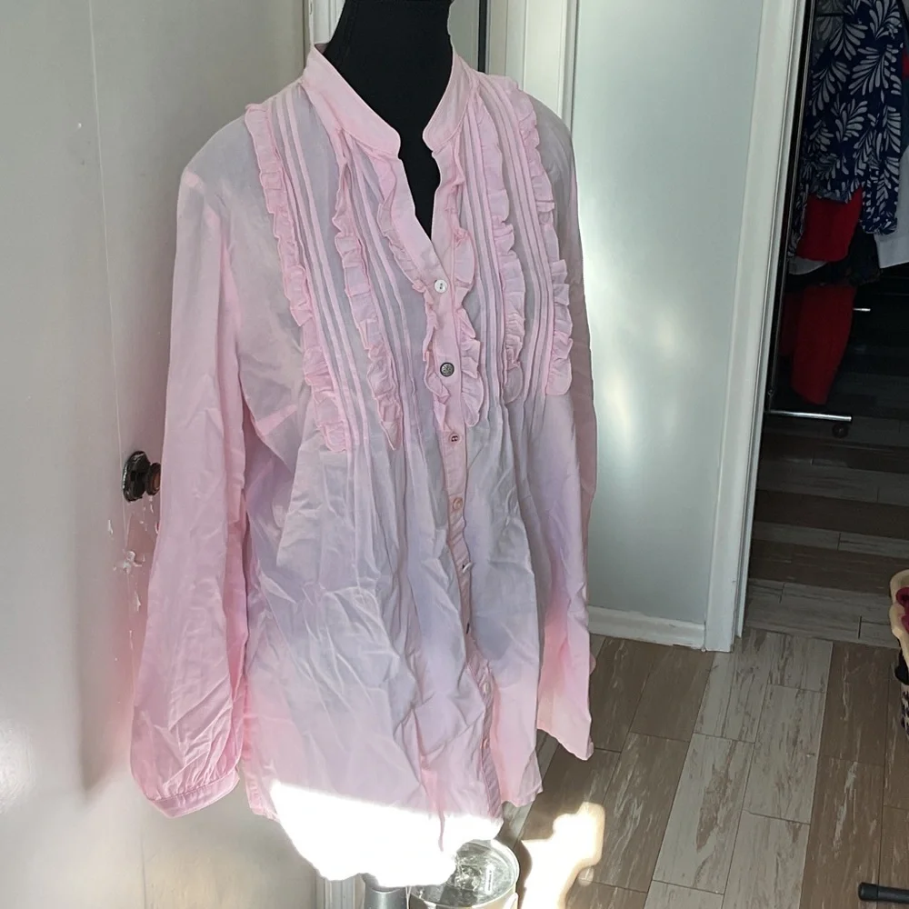 Steilmann Pink Ruffle Front Tunic - Picture 1 of 6